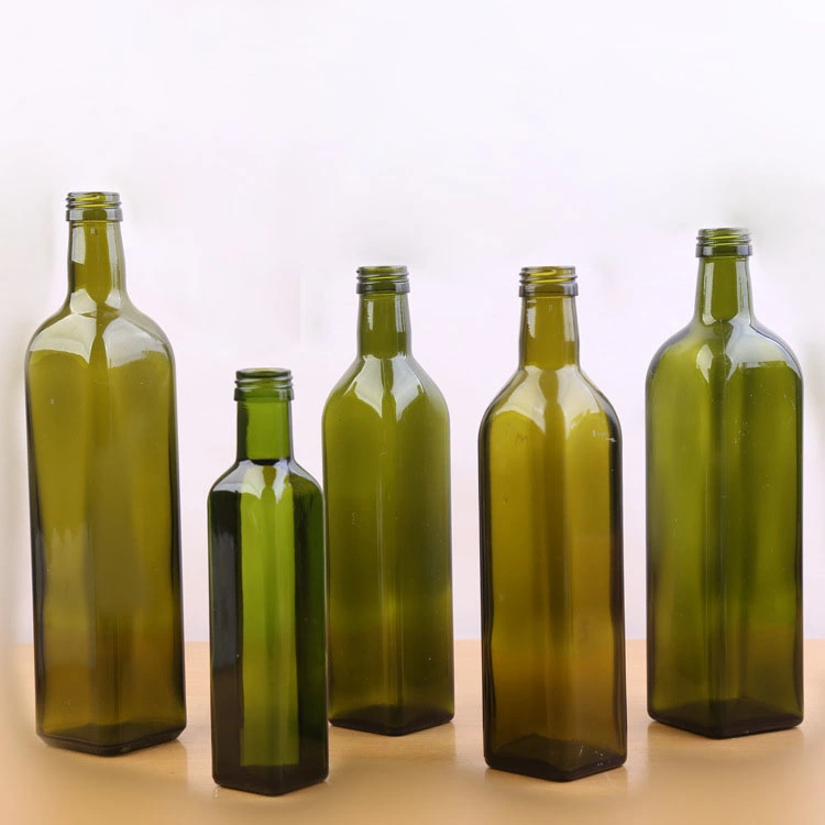 250ml Dorica Antoque Green Olive Oil Glass Bottle in Screw Top