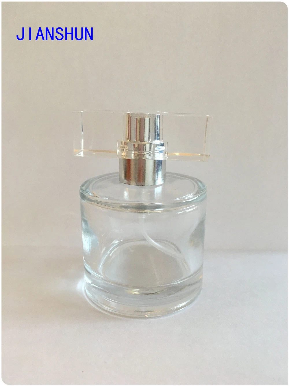 50ml 100ml Short and Fat Cylindrical Cosmetic Highly-White Glass Perfume Bottle