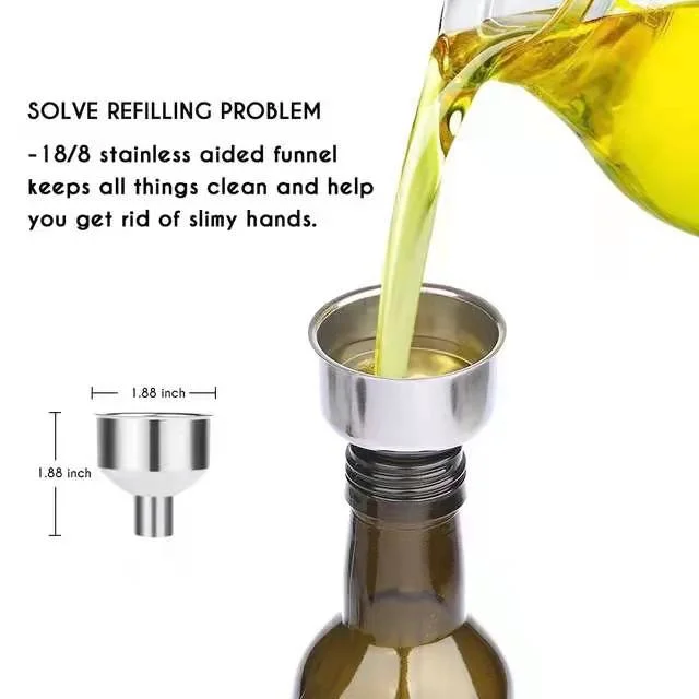 Wholesale 16oz 500ml Dark Green Glass Olive Oil / Vinegars Bottle with Set
