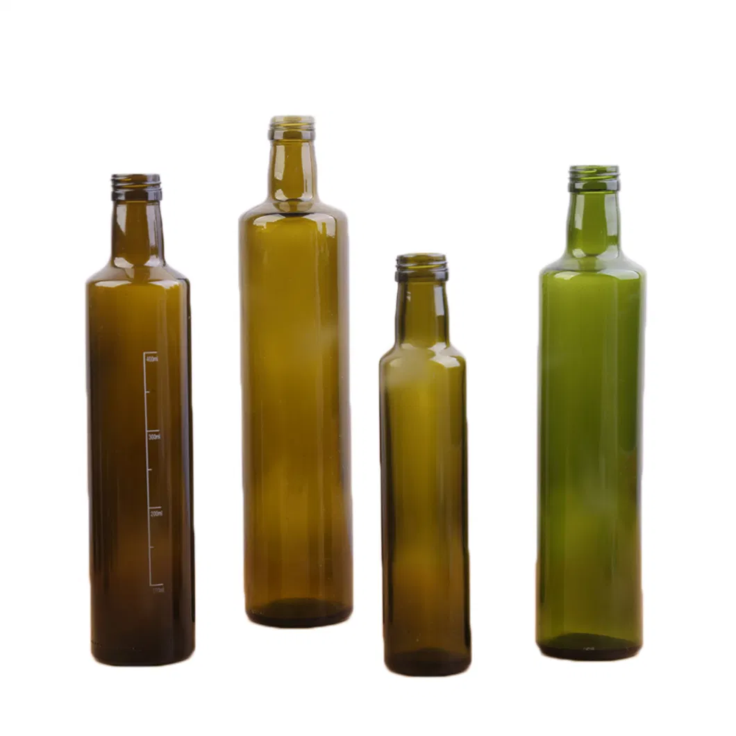 250ml Dorica Antoque Green Olive Oil Glass Bottle in Screw Top