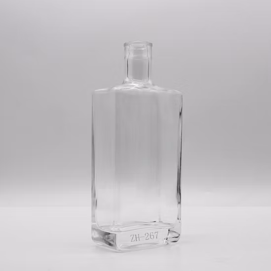 Wholesale Square Liquor Glass Bottle 500ml Liquor Spirit Bottle Tequila Bottles