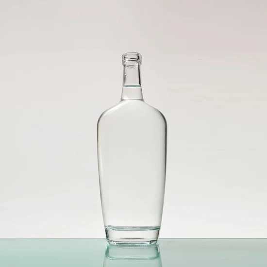 Empty Round 700ml 750ml Tequila Gin Vodka Matt Black Glass Spirit Bottles