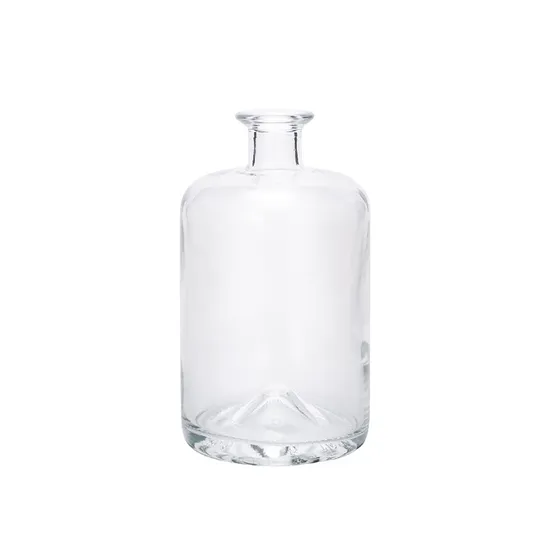 Liquor Bottle for Whiskey Clear Glass Bottles with Cork 