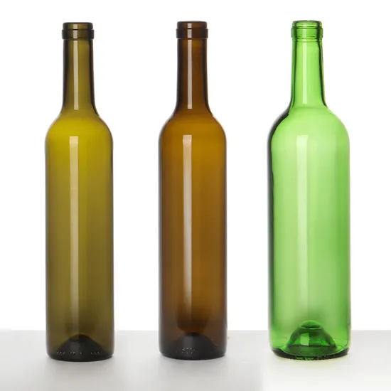Elegant Empty 500ml and 750ml Burgundy Glass Wine Bottles 