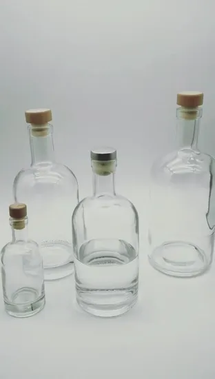 Factory Custom Design Wine Bottle 375ml 500ml 750ml Vodka Glass Spirit Bottle with Cork 
