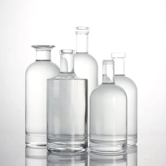Custom Clear Empty 700ml 750ml Wine Spirits Liquor Brandy Blue Green Round Shape Gin Rum Tequila Vodka Whisky Bottle 