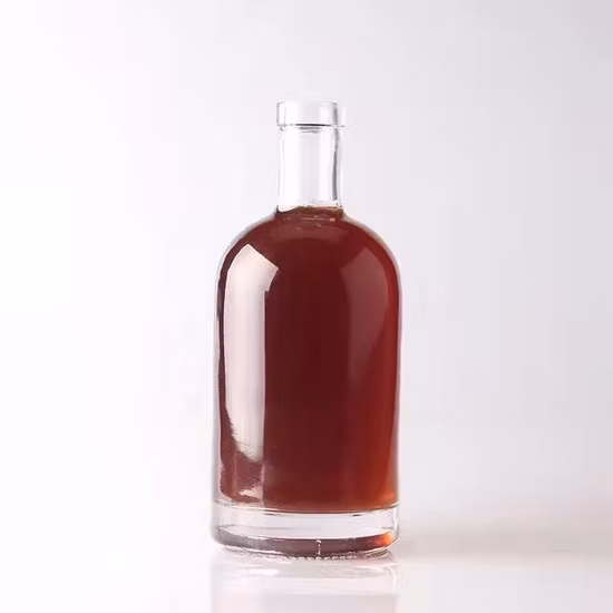 Factory Custom Design Wine Bottle 375ml 500ml 750ml Vodka Glass Spirit Bottle with Cork