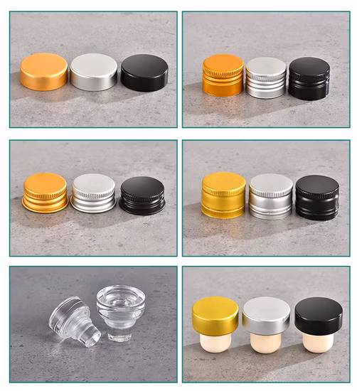 Spice Cruet Oil & Vinegar Glass Bottles with Silicone Wooden Corks Stopper Homeware Anti