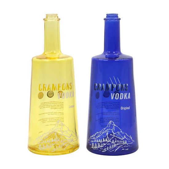 700ml 750ml 1000ml Glass Vodka Whisky Tequila Brandy Spirit Liquor Bottle with Unique Shape 