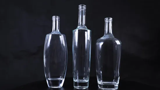 Factory Direct Sale 250ml 375ml 500ml 700ml High White Brandy Sake Tequila Glass Bottle with Cork Cap 