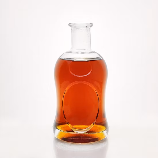 Custom Logo Embossed Clear 500ml 700ml 750ml Rum Tequila Gin Brandy Rum Whiskey Vodka Liquor Spirits Glass Bottle