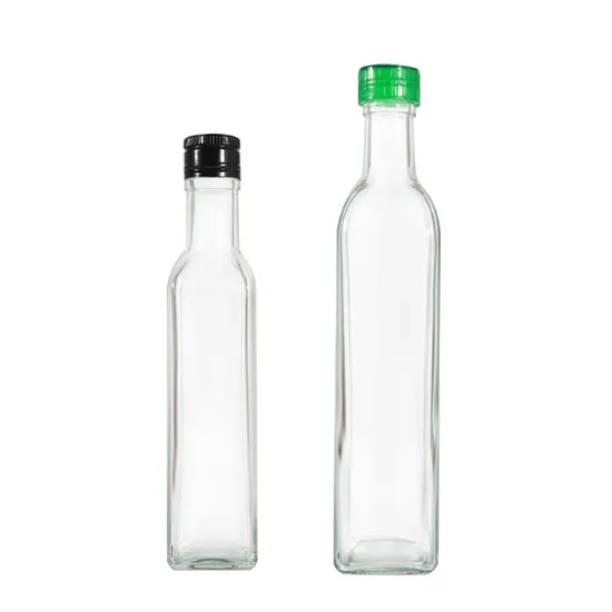 100ml 250ml 500ml 750ml Transparent Clear Square Round Marasca Cooking Olive Oil Glass Bottle for Vinegar 